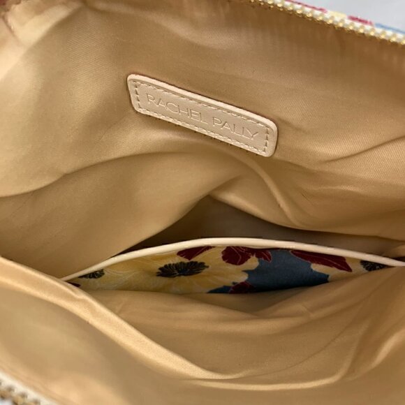 Rachel Pally Leather Trimmed Fold Over Clutch - Cream Multicolor Floral Print - Picture 10 of 13